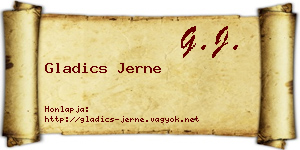 Gladics Jerne névjegykártya